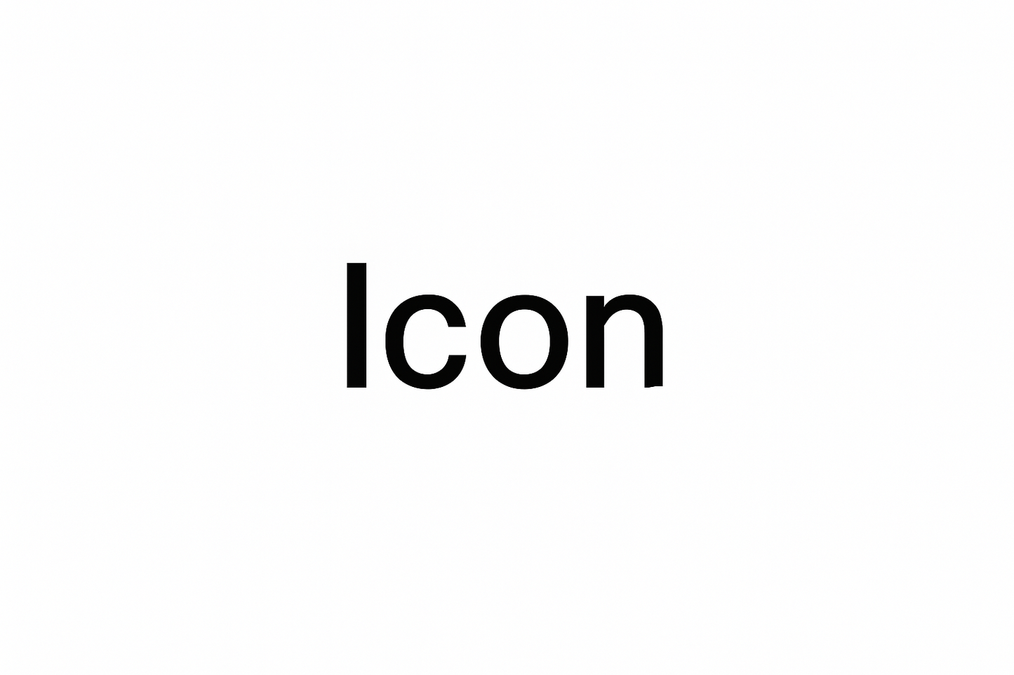 Generate an Image with white background only written as Icon with Arial font