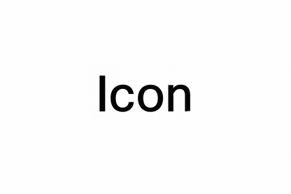 Generate an Image with white background only written as Icon with Arial font
